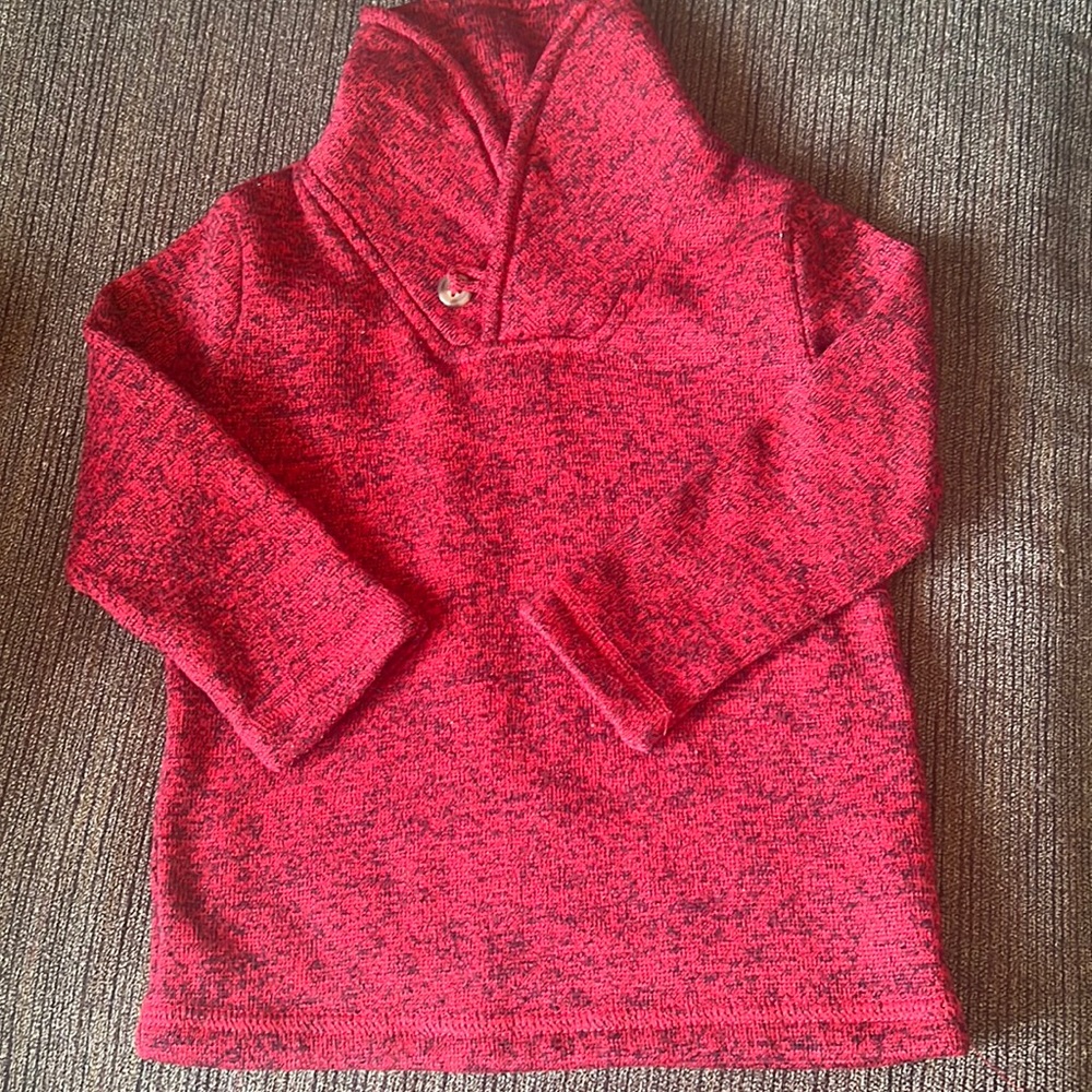 Jumping Beans 18M Heathered Red & Black Sweater with Collar